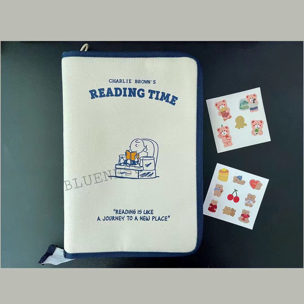 Túi đựng máy tính bảng bằng vải bạt in hình Snoopy 11-inch