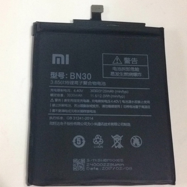 Pin XiaoMi RedMi 4A( BN30) chính hãng