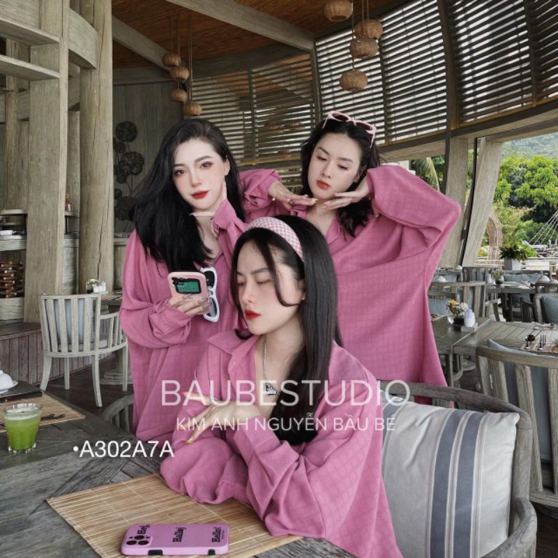 Đầm Sơ Mi Đi Biển BIGSIZE Nữ Áo Sơ Mi Đũi Tay Dài Form Rộng Giấu Quần Phong Cách Hàn Quốc