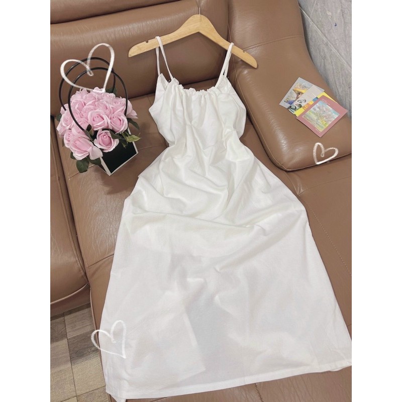 (loại 1) ĐẦM MAXI TRẮNG RÚT DÂY HỞ LƯNG (ẢNH THẬT Ở CUỐI) - HÀNG VỀ LIÊN TỤC MỖI 2 NGÀY | BigBuy360 - bigbuy360.vn