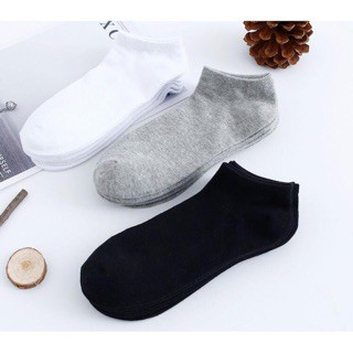 Combo 2 Đôi tất trơn nam nữ cổ ngắn nhiều màu chất đẹp
