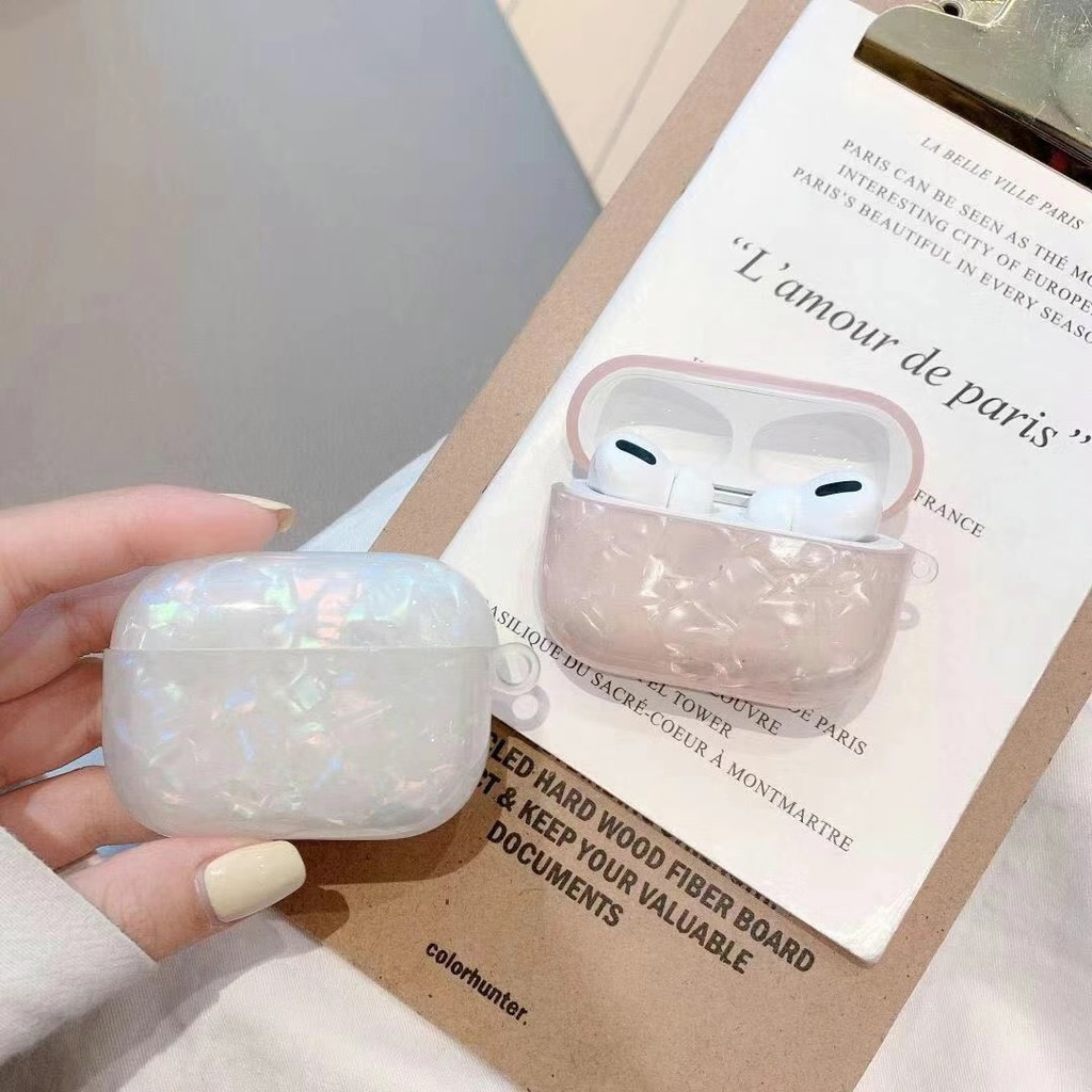 Ốp Bảo Vệ Hộp Đựng Tai Nghe Airpods 1 / 2 Hình Vỏ Sò Xinh Xắn