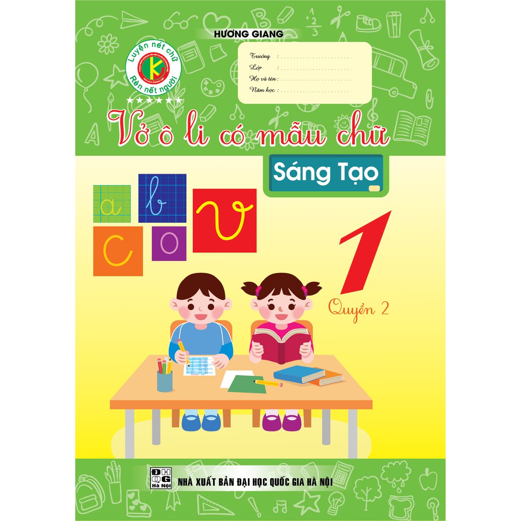 Sách - Combo Vở Ô Li Có Mẫu Chữ Sáng Tạo 1 Tập 1 + Tập 2