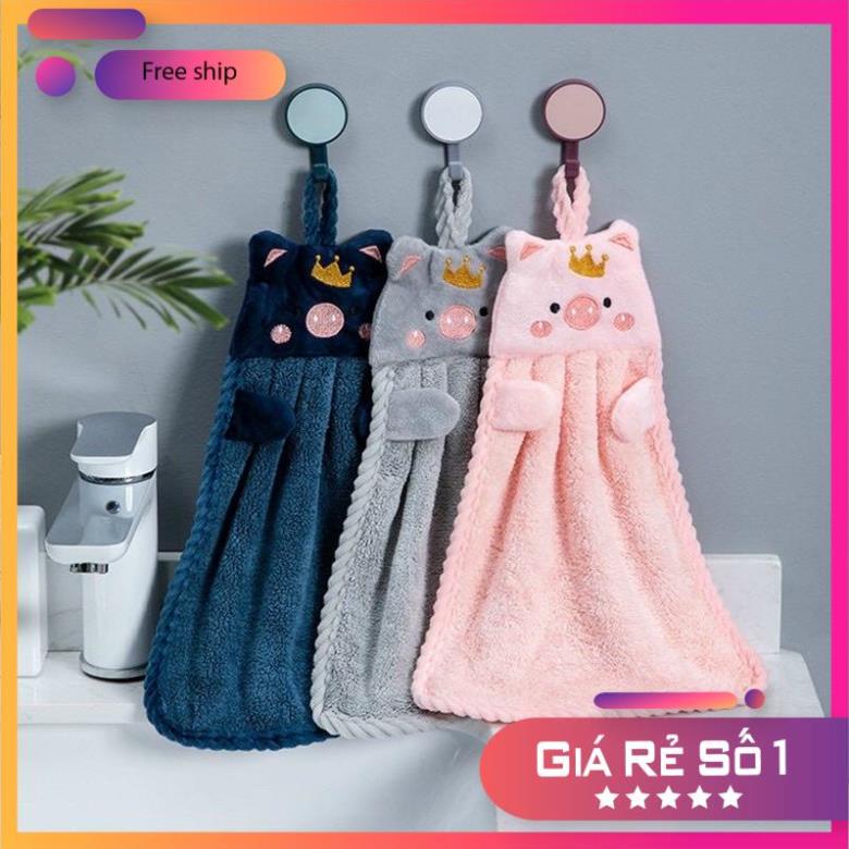 [FREESHIP] ❤️Khăn Lau Tay❤️Khăn Lau Đa Năng Hình Heo Dễ Thương Siêu Thấm Xuất Hàn