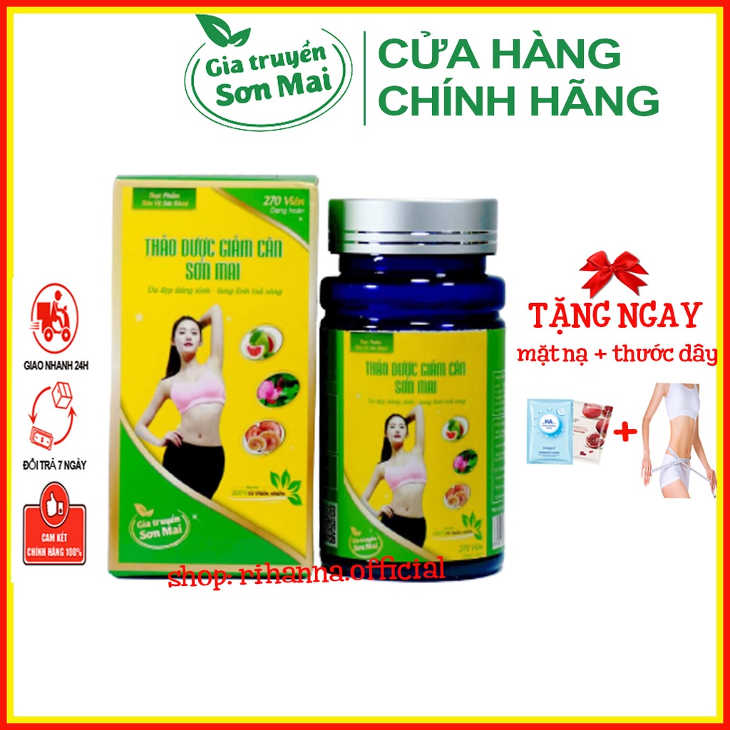 Thảo Mộc Giảm Cân Sơn Mai Viên Uống Detox Thực Phẩm Hỗ Trợ Giảm Cân Nhanh Cấp Tốc Chính Hãng Hiệu Quả