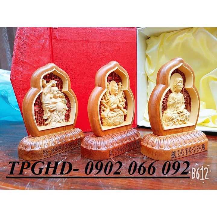 Tượng phật bà quan âm bồ tát trạm khắc gỗ Hoàng Dương thiên nhiên