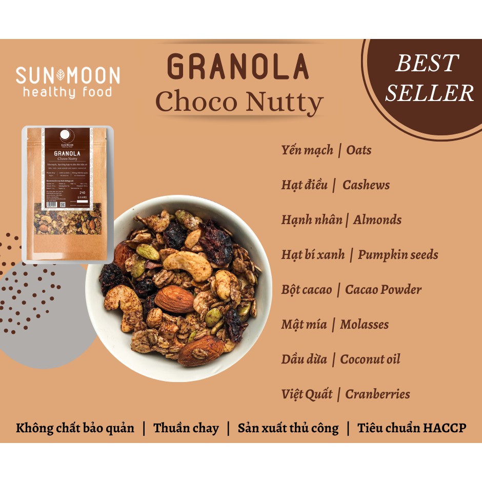 Granola Siêu hạt 400G vị Socola