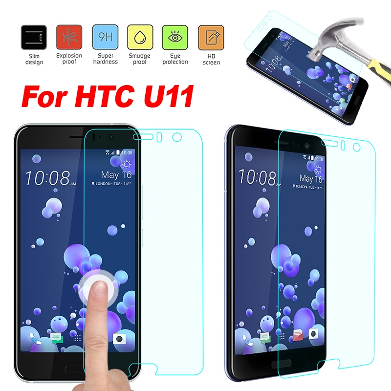 Kính cường lực chống dầu chống trầy xước bảo vệ màn hình điện thoại cho HTC U11