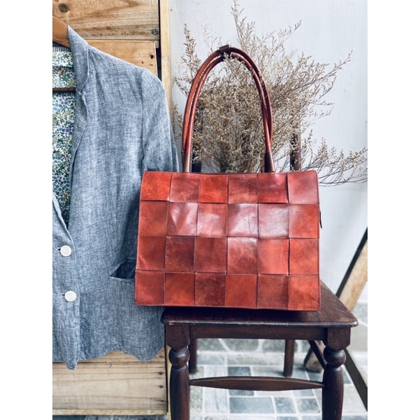 SALE- túi si da mộc đan sz to đẹp
