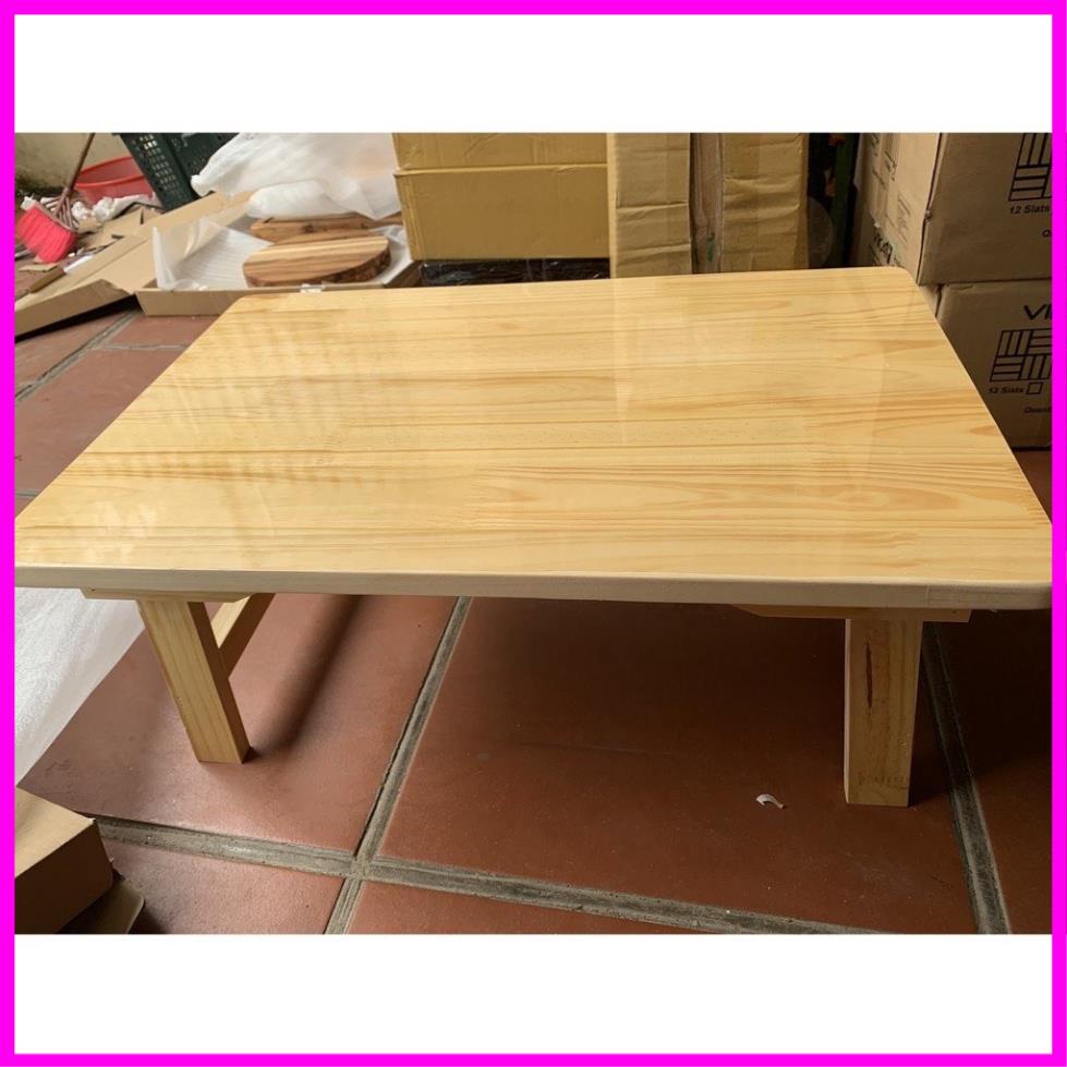 Bàn gấp gọn - bàn gỗ đa năng chân xếp gọn - gỗ thông cao cấp - phù hợp ngồi ăn, học, làm việc