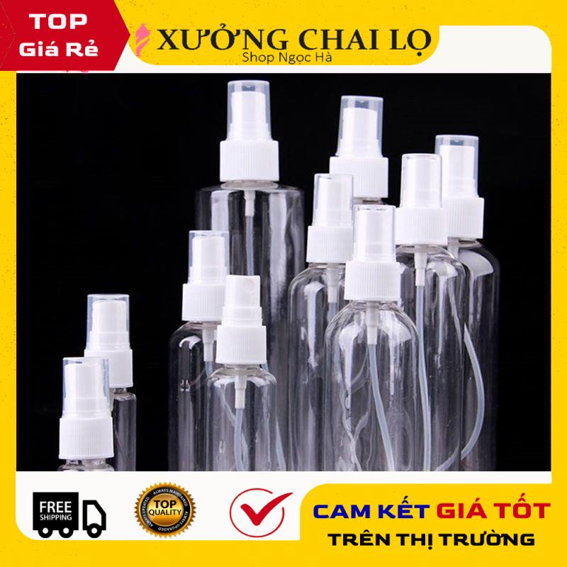 Chai Xịt Phun Sương ❤ GIÁ RẺ NHẤT ❤ [Combo 100sp] Chai nhựa pet xịt phun sương 10ml,20ml,30ml,50ml,100ml chiết nước hoa