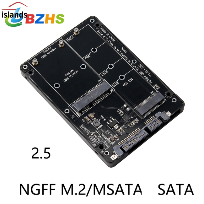 Solid State Drive SSD M.2 B-key and MSATA 2-in-1 to SATA 3.0 Riser Card