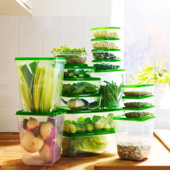 Bộ hộp 17 hộp nhựa cao cấp đựng thực phẩm bảo quản tủ lạnh
