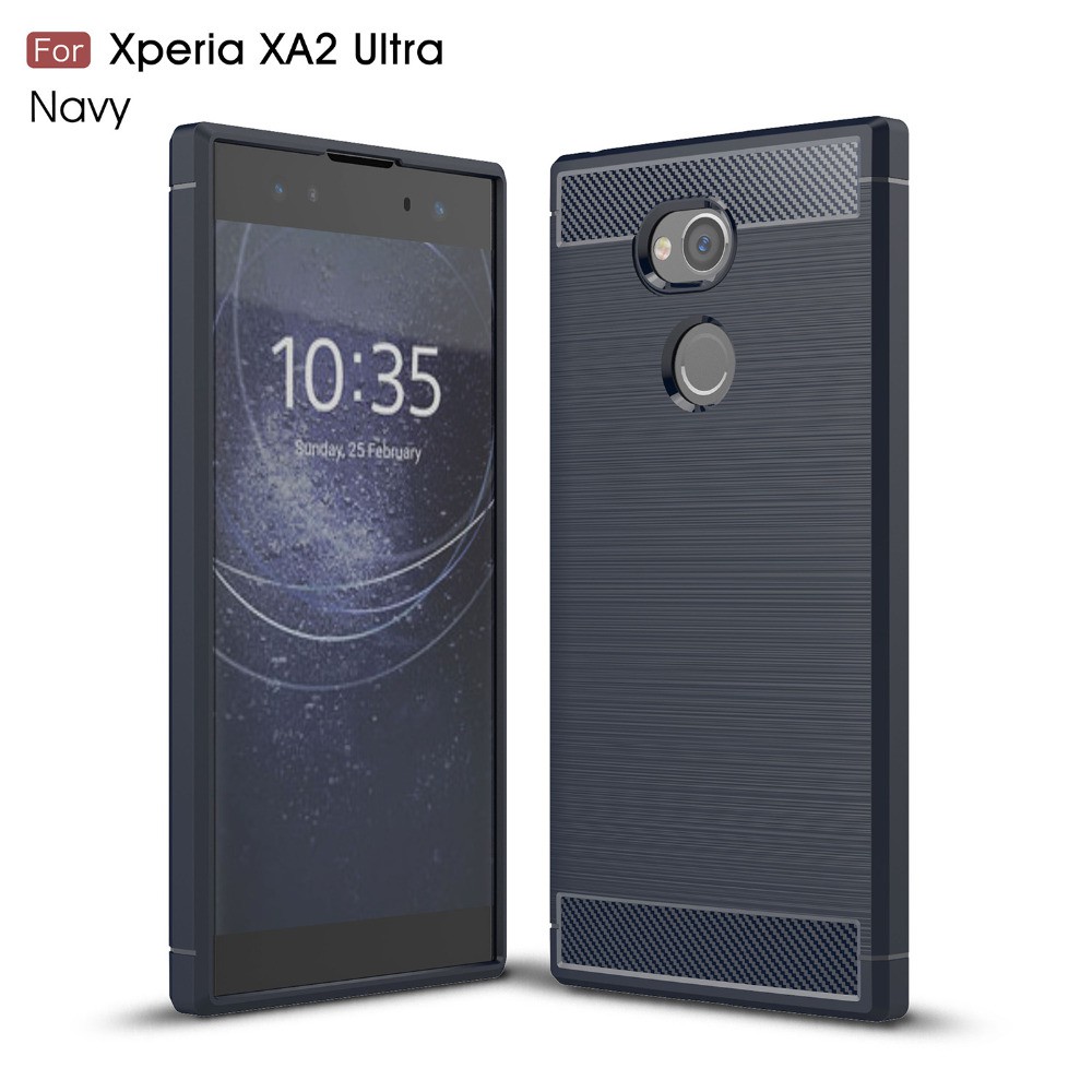 Ốp Lưng Sony XA2 Ultra dẻo cacbon phay xước chống sốc