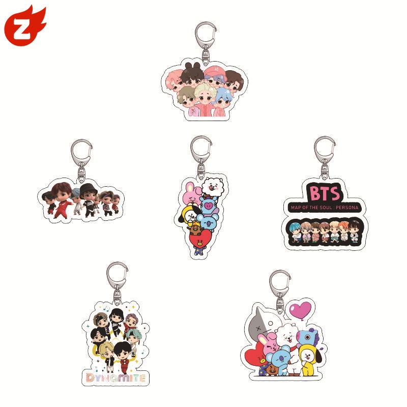 Móc Khóa Hình Kẹo BTS Hoạt Hình Sáng Tạo Hàn Quốc