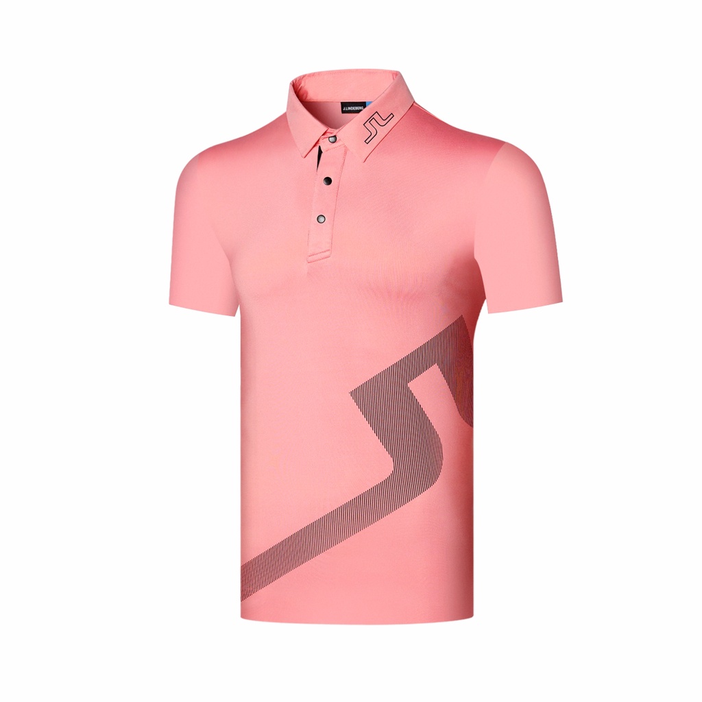 J.Lindeberg golf men's short-sleeved T-shirt 2022 summer outdoor sports high elasticity breathable quick-drying POLO top JSY2