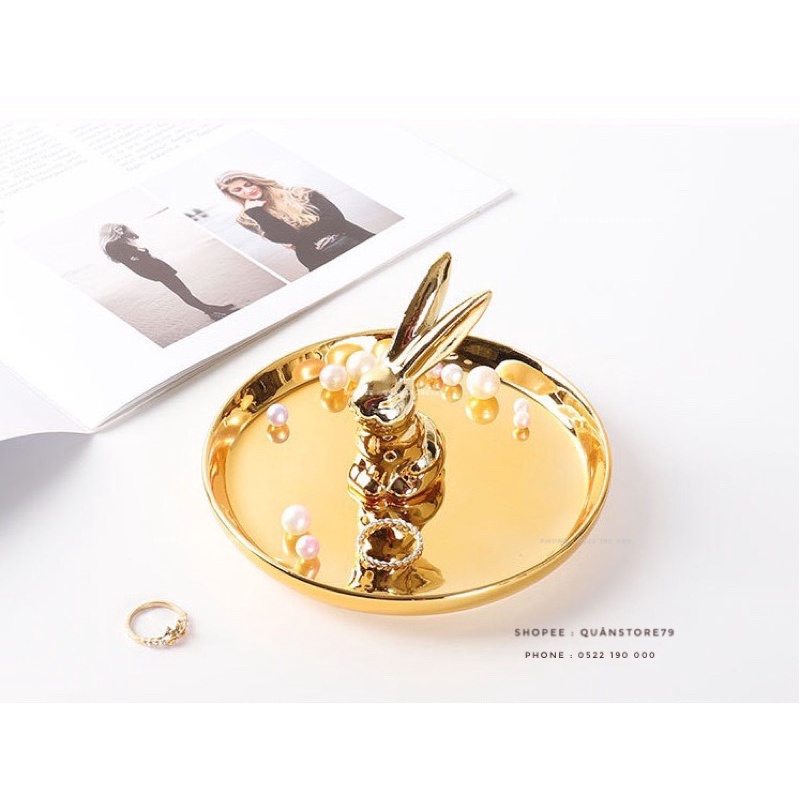 Đĩa gốm chụp ảnh trang sức decor shop