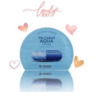 BNBG - Mặt Nạ Giấy BNBG Vita Cocktail Foil Mask - Miếng - 30ml - #Aqua
