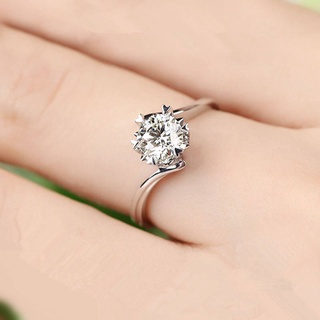 Nhẫn đeo tay mạ bạc 925 đính kim cương giả cao cấp kiểu hàn quốc cho cặp đôi