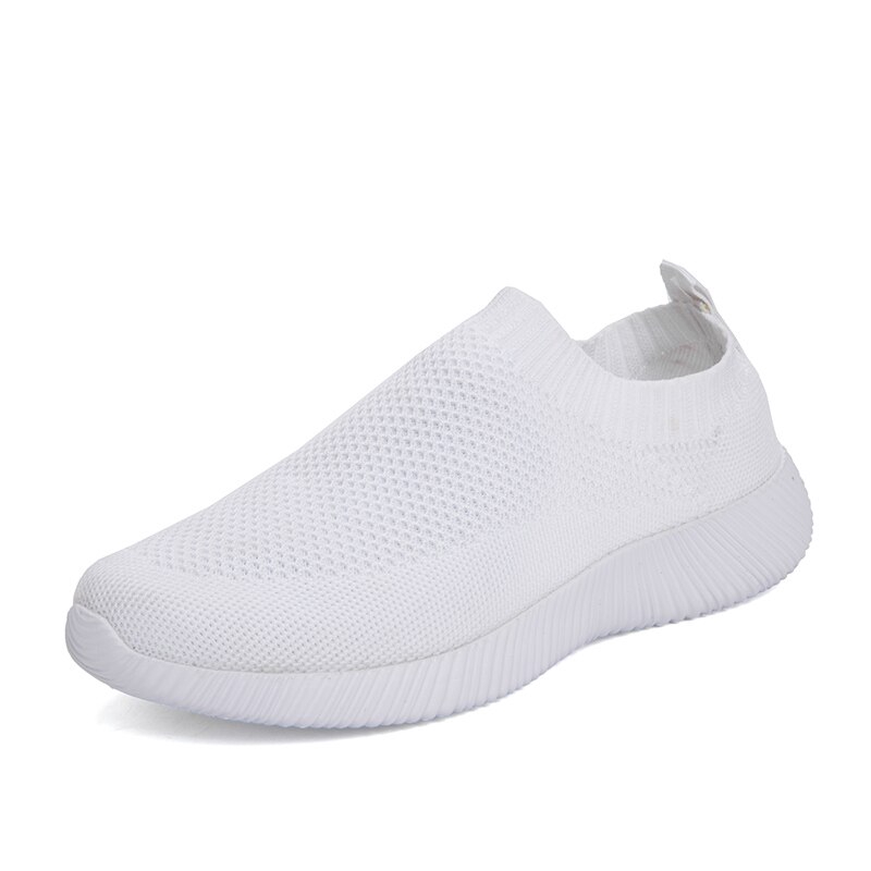 【Shipping Today】 Plus Size 35-43 Fashion Women Jogging Shoes Lightweight Breathable Slip-on Knitted Sports Shoes Female Sports Shoes Running Shoes