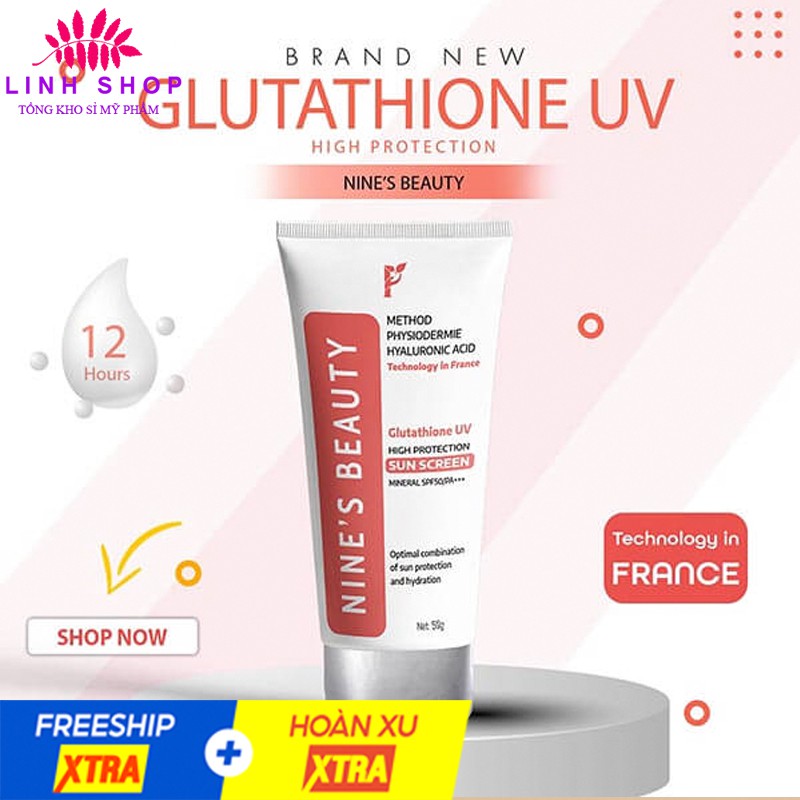 Kem Chống Nắng Sinh Học SPF 50+++ Dưỡng Ẩm Làm Trắng Mờ Nám Sáng Da Nines Beauty | BigBuy360 - bigbuy360.vn