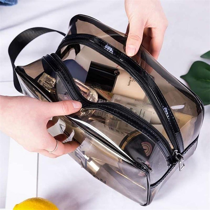 Sét 3 túi đựng mỹ phẩm bằng nhựa PVC trong suốt - TTS