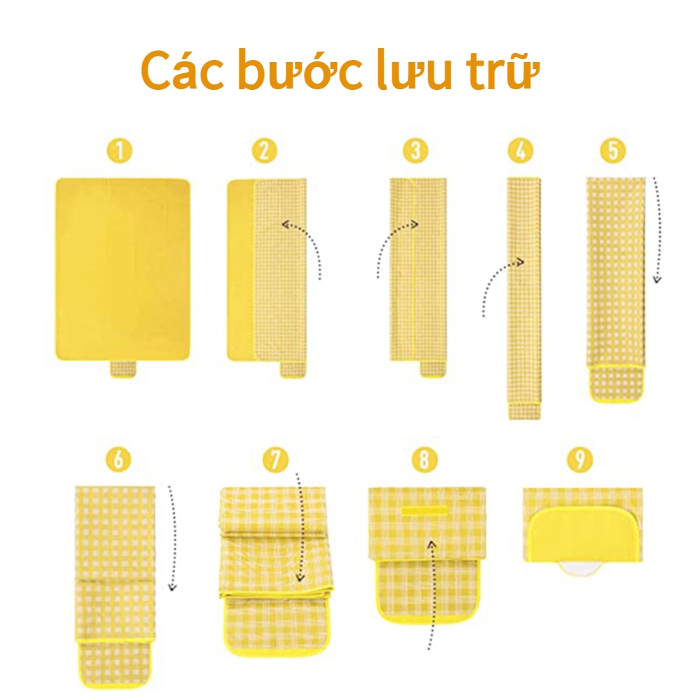 OneTwoFit Thảm picnic gấp gọn，chống thấm nước có thể gập lại tiện lợi、thảm dã ngoại picnic