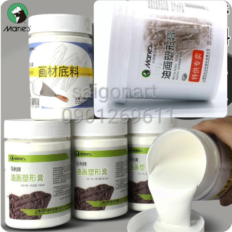 Gesso, Hồ Toan Bảo Vệ Nền Và Bột Đắp Nổi 3D Trang Phù Điêu Maries