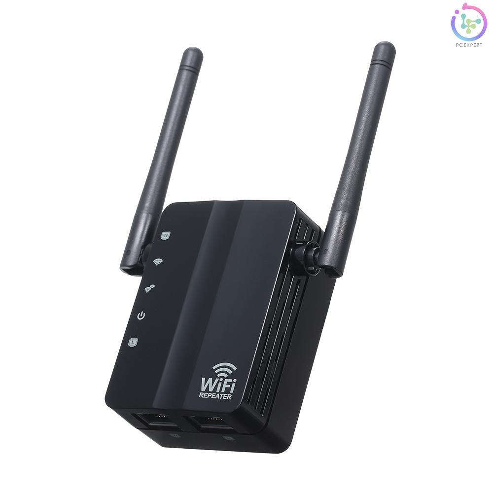 WiFi Repeater Wireless 300Mbps Router AP Mode WiFi Extender 2.4G Wireless Repeater (Black)