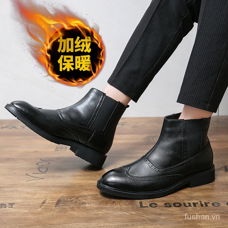 Giày bốt da thoáng khí phong cách doanh nhân FOq3 cho nam | BigBuy360 - bigbuy360.vn