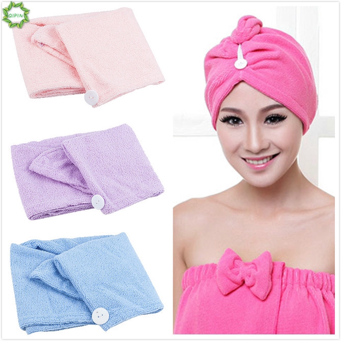 Khăn tắm quấn tóc bằng sợi nhỏ khô nhanh cho spa 4 màu tùy chọn