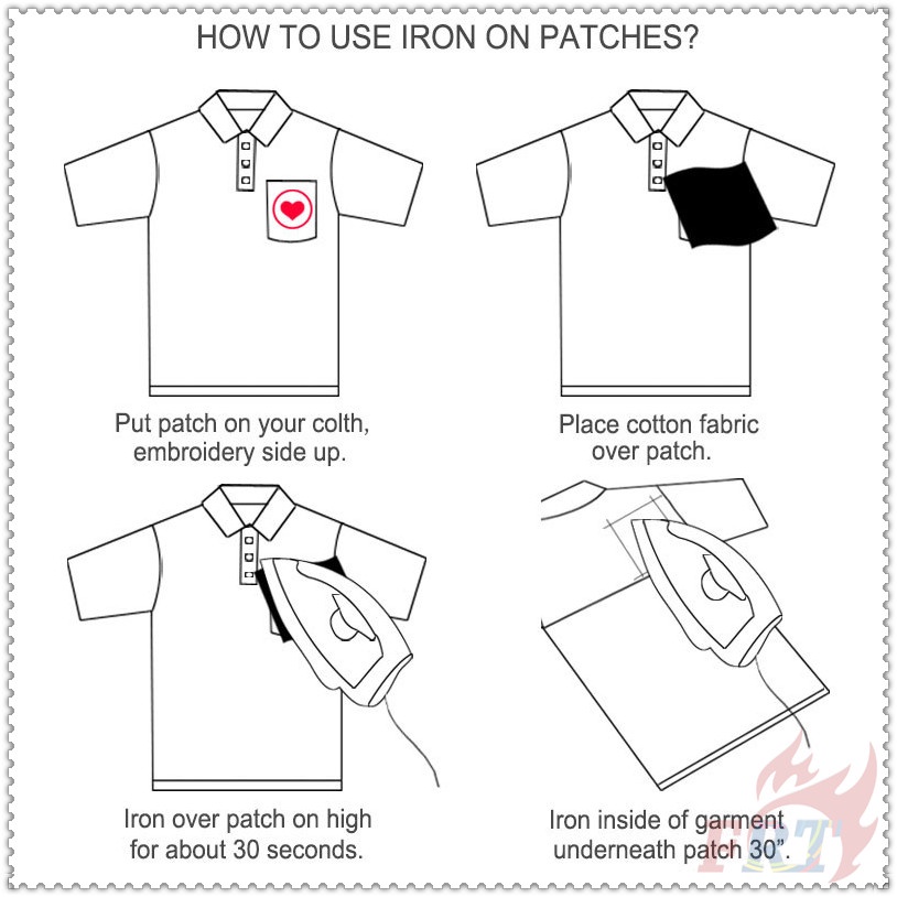 Miếng vá ủi/thêu quần áo họa tiết tiếng Anh độc đáo