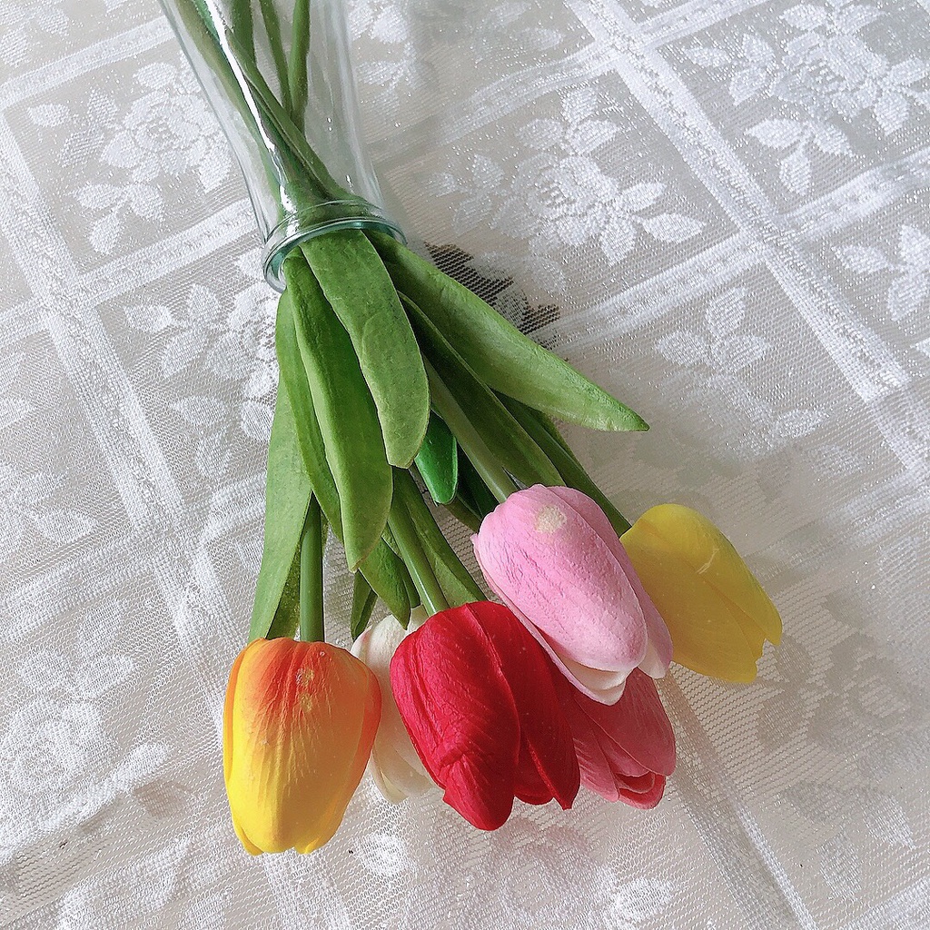 Tulip lỗi thanh lý - Hoa giả - Tulip giả thanh lý trang trí nhà cửa LIZ FLOWER