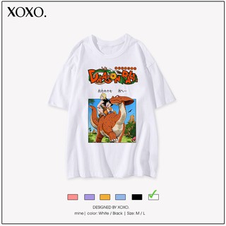 Áo thun tay lỡ form rộng dáng unisex  XOXO phong cách Nelly Ulzzang in hìnhDRAGON BALL COVER