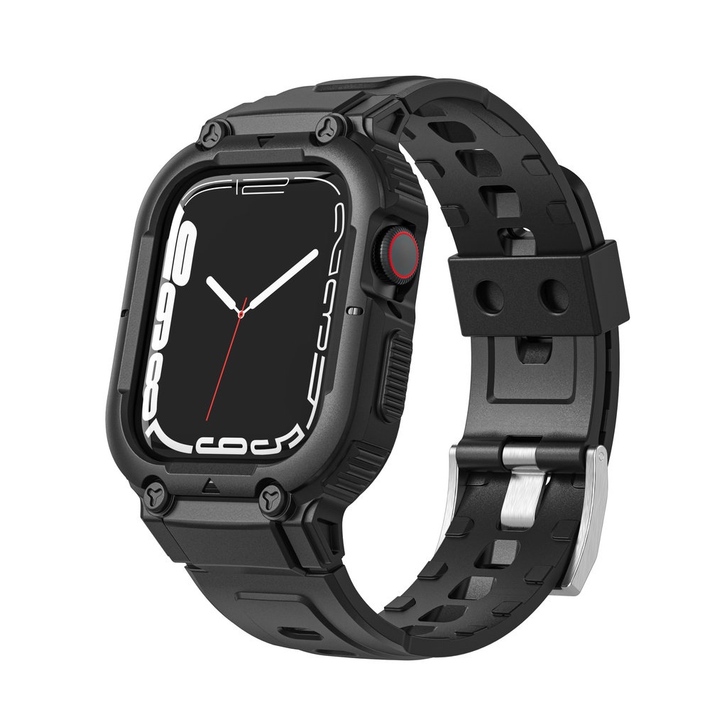 Ốp Dây Đeo Silicone + Ốp Bảo Vệ Cho Đồng Hồ Thông Minh Apple Watch 40mm 41mm 44mm 45mm iWatch Series 8 7 6 5 4