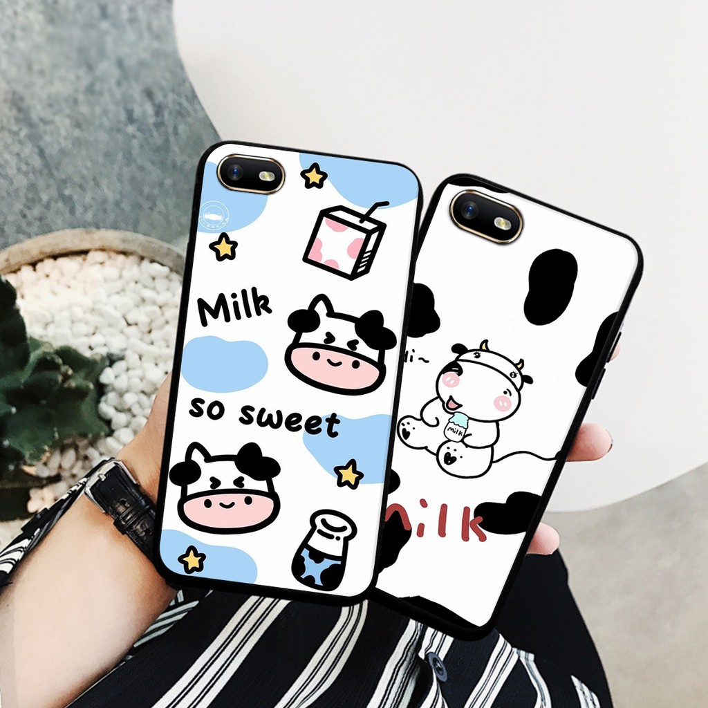 [FREESHIP]ỐP LƯNG OPPO A3S/A1K/REALME C1/REALME C2 IN HÌNH BÒ SỮA MILK ĐA DẠNG KIỂU MẪU