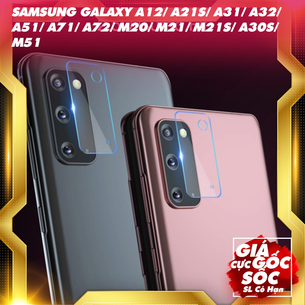 Kính cường lực camera cho Samsung Galaxy A12/ A21s/ A31/ A32/ A51/ A71/ A72/ M20/ M21/ M21s/ A30s/ M51 hiệu Webphukien