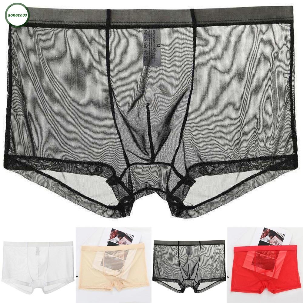 Quần lót boxer GORGEOUS phối lưới xuyên thấu gợi cảm hàng mới