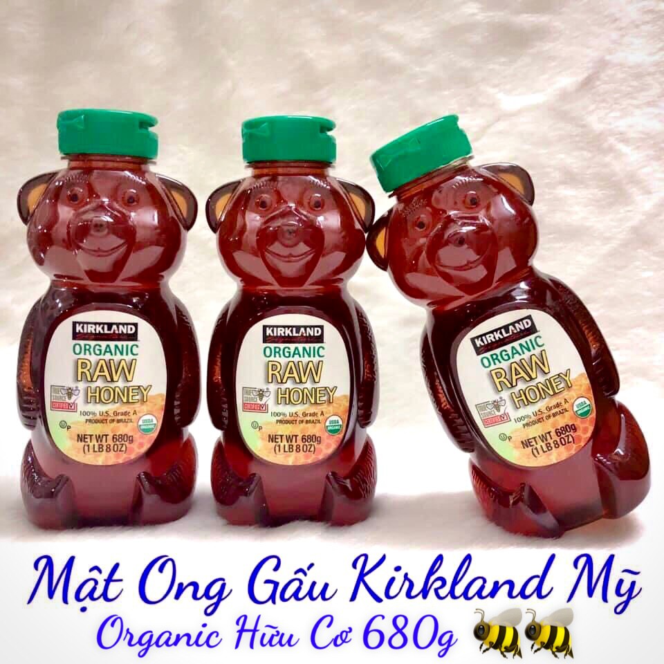 ❤️ [Date 9/2022] Mật ong gấu hữu cơ Kirkland Organic Raw Honey 680g Mỹ