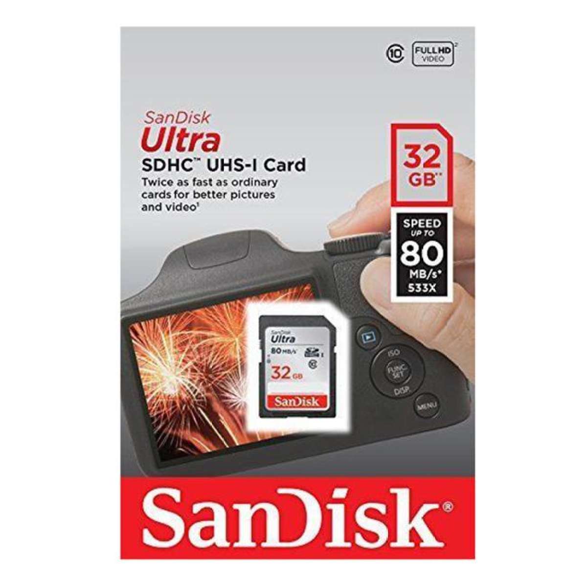 [Giảm giá / triết khấu 12% ] SanDisk Ultra  32GB 64GB  Thẻ Nhớ SDHC/SDXC Thẻ SD Class10 Thẻ C10 UHS-I 80 MB/giây | BigBuy360 - bigbuy360.vn