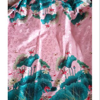 Combo vải gấm hồng