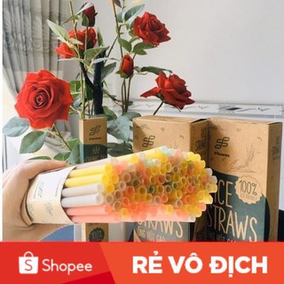 Ống hút bột gạo ăn được bảo vệ sức khoẻ  - 8mmx22cm