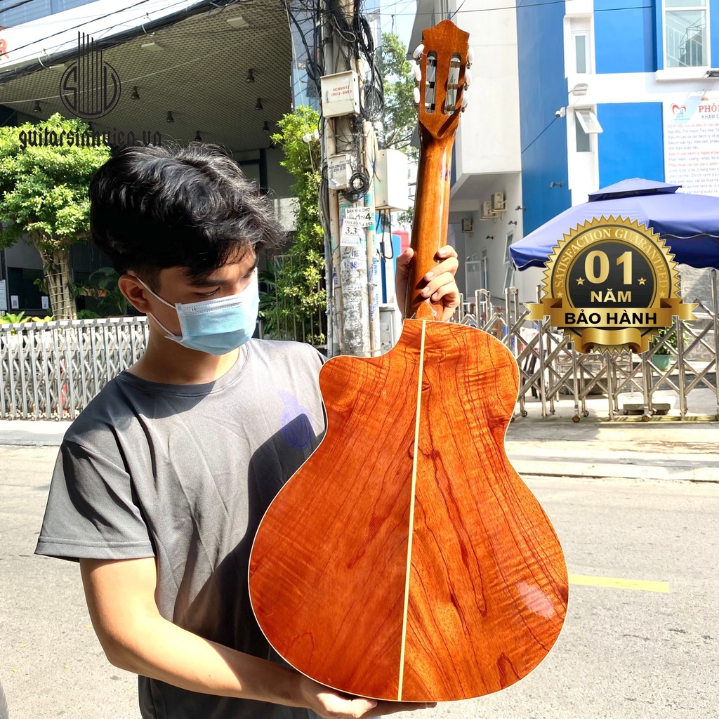 Đàn Guitar Classic Gỗ Nguyên Miếng Full Gỗ Hồng Đào Chất Lượng - HOT NHẤT - Đàn Guitar Giá Sinh Viên -  SV-FC2