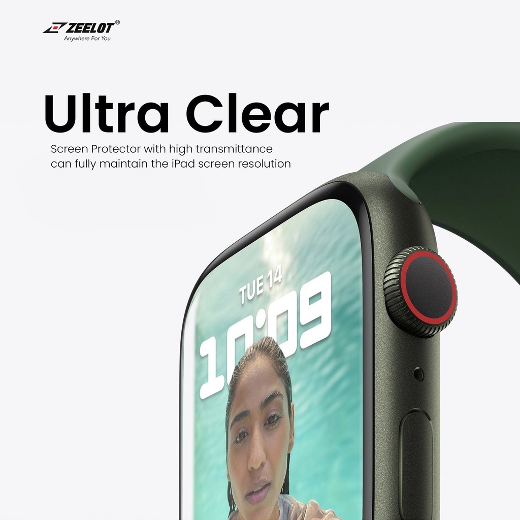 Cường Lực Dẻo ZEELOT PIshield Nanometer Hybrid Glass Apple Watch 45mm / 41mm