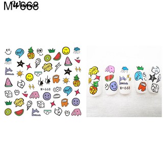 [Hàng mới về] Sticker dán móng hoạt hình nghệ thuật