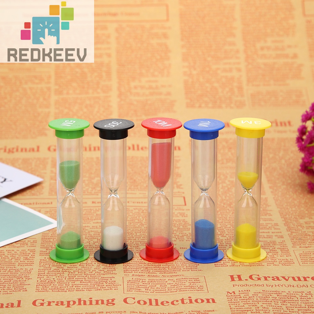 Set 6 đồng hồ cát bằng nhựa thiết kế sáng tạo trang trí nhà cửa