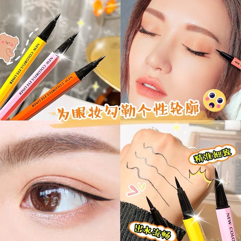 Kẻ Mắt Nước Màu Đen Cao Cấp Bền Màu, Lâu Trôi Waterproof Liquid Eyeliner - Kẻ Mắt Dạ Mảnh