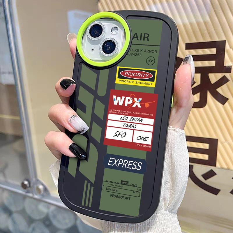 Suntaiho Ốp lưng iphone Ốp điện thoại silicon mềm in nhãn DHL thích hợp cho iPhone 11promax 13 X xr XSmax 7 8Plus 12promax 12 13
