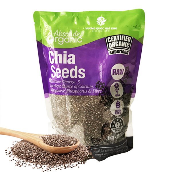 Túi 1kg Hạt Chia Úc tím nhập khẩu