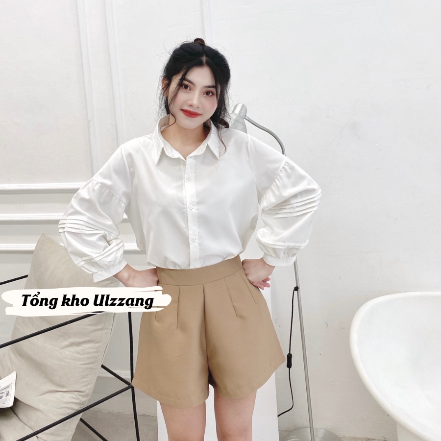 Áo sơ mi nữ tay bồng xếp ly - Áo sơ mi đẹp